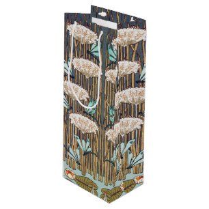 Sac Cadeau Pour Bouteille Dragonflies Water Lilies Marais Art Nouveau