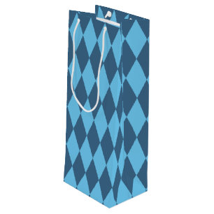Sac Cadeau Pour Bouteille Drapeau bleu Bavaria Rhombus Motif