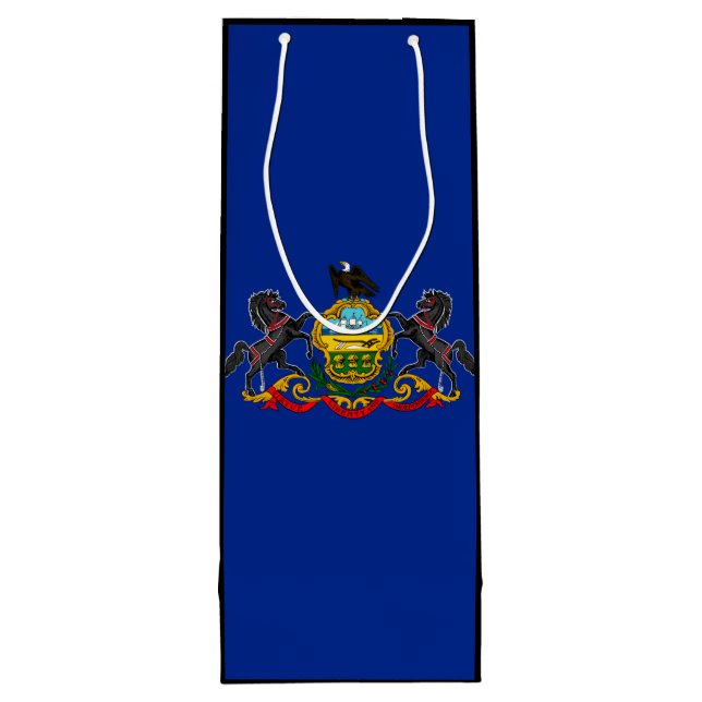 Sac Cadeau Pour Bouteille Drapeau d'État de Pennsylvanie (Dos)