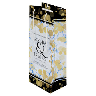 Sac Cadeau Pour Bouteille Élégant 18ème anniversaire de Mariage de porcelain