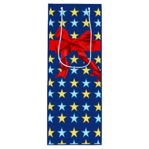 Sac Cadeau Pour Bouteille Elegant design with stars