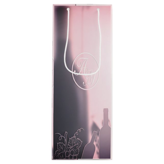Sac Cadeau Pour Bouteille Elegant Frosted Wine Gift Bag (Devant)