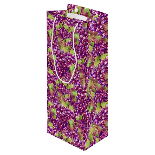 Sac Cadeau Pour Bouteille Élégant raisin papier Fourre-tout vin (Dos Angle)