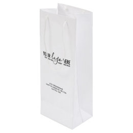 Sac Cadeau Pour Bouteille Entreprise commerciale de logo personnalisé Salon 