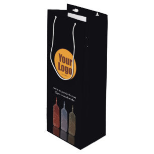 Sac Cadeau Pour Bouteille Entreprise Moderne Minimaliste Logo d'Entreprise P