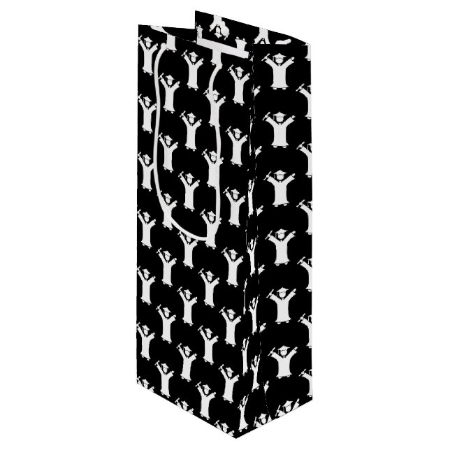 Sac Cadeau Pour Bouteille Félicitations Grad (Devant Angle)