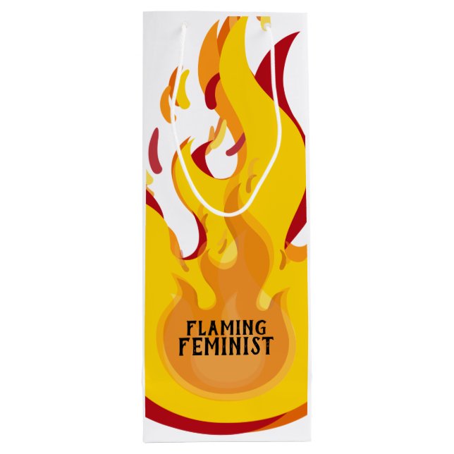 Sac Cadeau Pour Bouteille Flaming Feminist RBG Ginsburg Flames féminisme 20 (Dos)