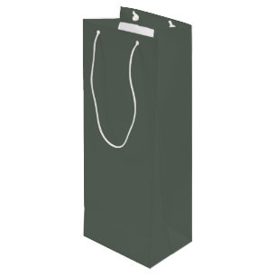 Sac Cadeau Pour Bouteille Forêt foncée Vert couleur solide - Couleur - tei
