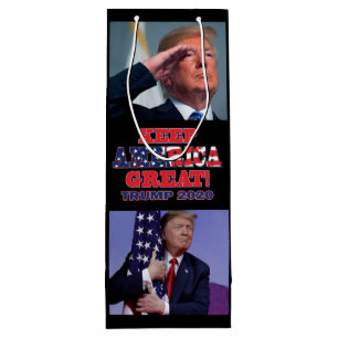 Sac Cadeau Pour Bouteille Garder l'Amérique en tête Trump 2020