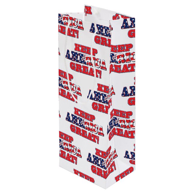 Sac Cadeau Pour Bouteille Garder l'Amérique grand Trump 2020 (Dos Angle)
