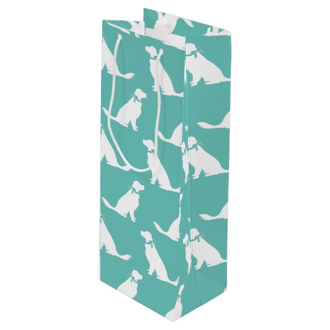 Sac Cadeau Pour Bouteille Golden Retriever (Devant Angle)