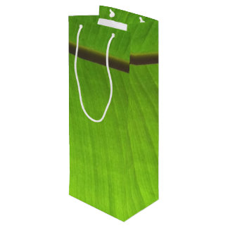 Sac Cadeau Pour Bouteille Gros plan de la feuille de banane
