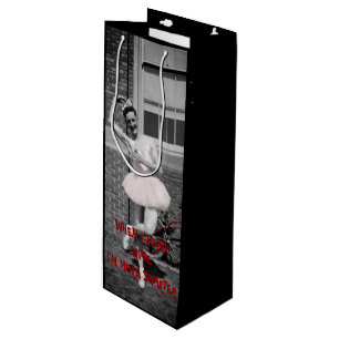 Sac Cadeau Pour Bouteille Homme photo vintage dans Tutu Bike Risque Taker