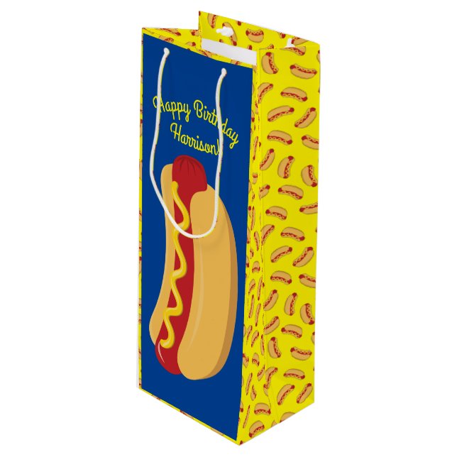 Sac Cadeau Pour Bouteille Hot Dog Anniversaire de enfant Party Cuire mignonn (Devant Angle)