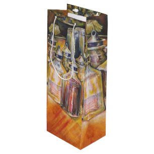 Sac Cadeau Pour Bouteille Idéographie de Lumière dorée