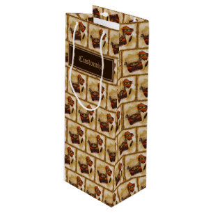 Sac Cadeau Pour Bouteille Il Est Écrit Motif Vintage