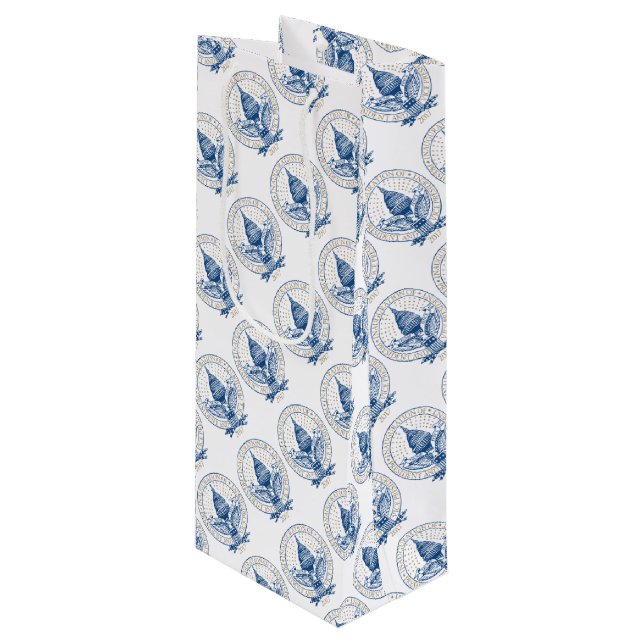 Sac Cadeau Pour Bouteille Inauguration présidentielle Trump Pence 2017 (Devant Angle)