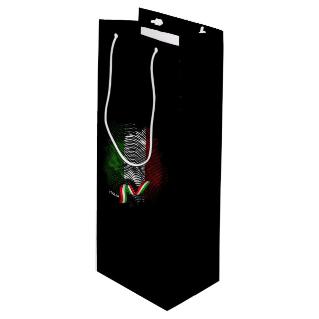 Sac Cadeau Pour Bouteille Italian flag (Devant Angle)