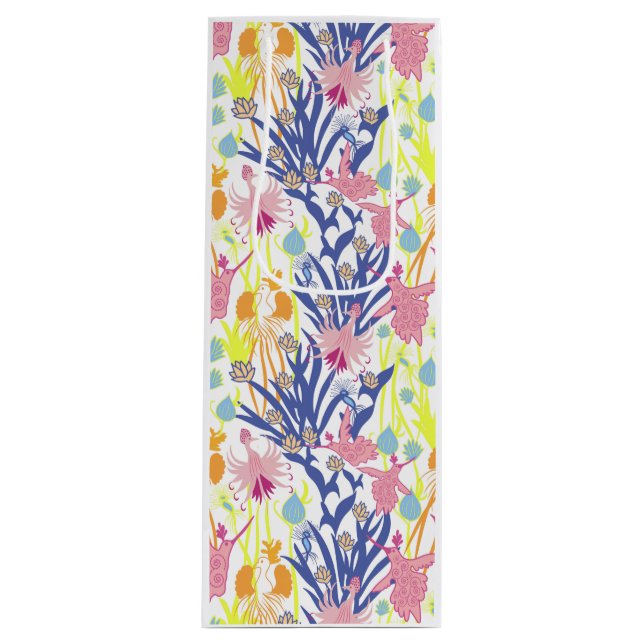 Sac Cadeau Pour Bouteille Jardin surréaliste (Devant)