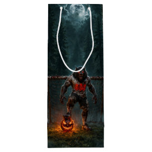 Sac Cadeau Pour Bouteille Joueur de football Loup-Garou Art d'Horreur d'Hall