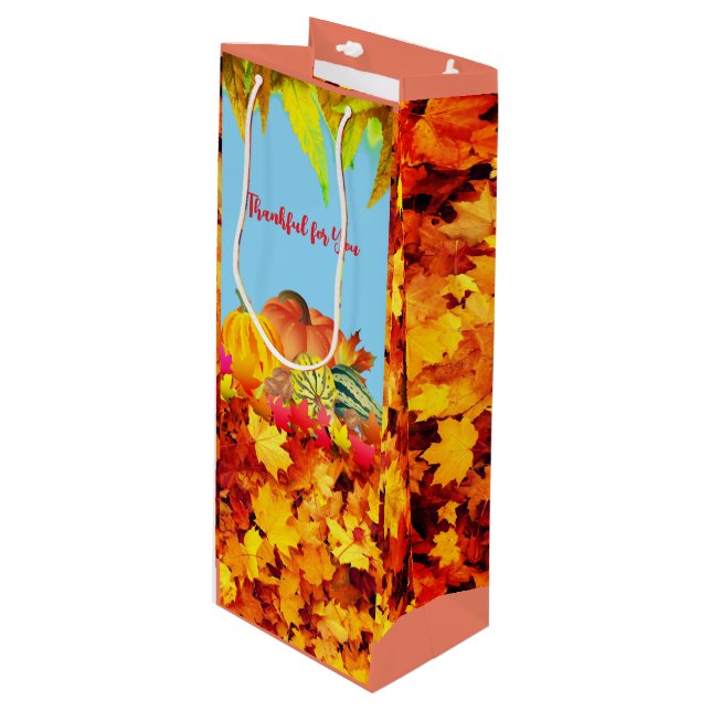 Sac Cadeau Pour Bouteille Jours fériés (Devant Angle)