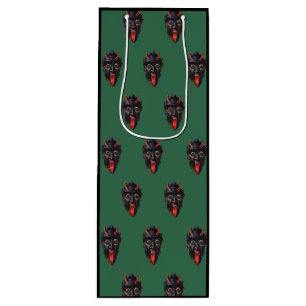 Sac Cadeau Pour Bouteille Krampus vert