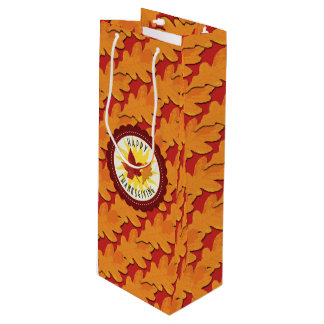 Sac Cadeau Pour Bouteille La chute colore le bon thanksgiving