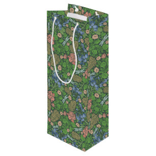 Sac Cadeau Pour Bouteille La libellule vintage vole dans un jardin anglais