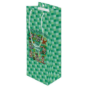 Sac Cadeau Pour Bouteille La Saint-Patrick amusante et les "animaux de fête"
