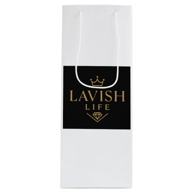 Sac Cadeau Pour Bouteille Lavish Wine Gift Bag  (Devant)