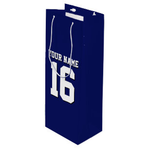 Sac Cadeau Pour Bouteille Le bleu marine folâtre l'équipe Jersey du Jersey