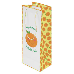Sac Cadeau Pour Bouteille Little Cutie Tangerine Baby shower Genre Neutre