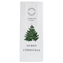 Logo de société moderne Joyeux Noël arbre