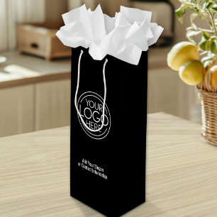 Sac Cadeau Pour Bouteille Logo d'entreprise de bureau avec coordonnées