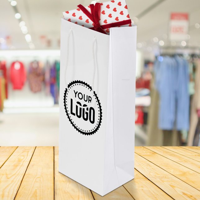 Sac Cadeau Pour Bouteille Logo d'entreprise personnalisé (Créateur téléchargé)