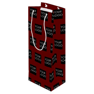 Sac Cadeau Pour Bouteille Logo d'entreprise professionnelle moderne Rouge