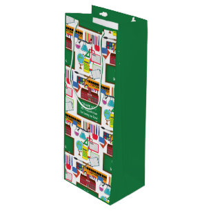 Sac Cadeau Pour Bouteille MERCI Enseignant Appréciation School GREEN