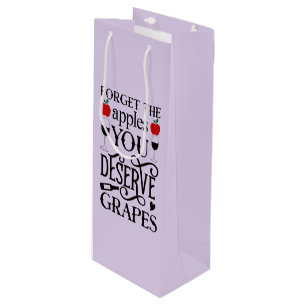 Sac Cadeau Pour Bouteille mignon Teacher raisins mot art