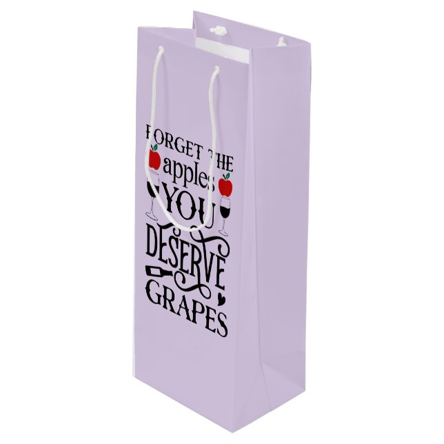 Sac Cadeau Pour Bouteille mignon Teacher raisins mot art (Devant Angle)