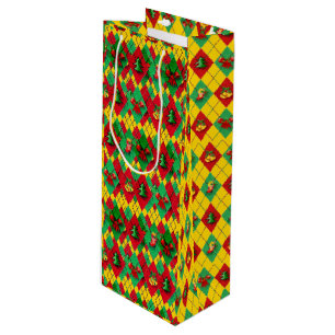 Sac Cadeau Pour Bouteille Mode heureux - Cadeau de vin de Noël -