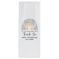 Moderne aquarelle arc-en-ciel professeur merci cad