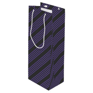 Sac Cadeau Pour Bouteille Motif à cinq bandes Ultra violet et charbon de boi
