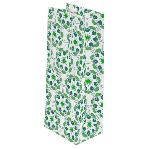 Sac Cadeau Pour Bouteille Motif de feuille, motif de feuilles, feuilles vert