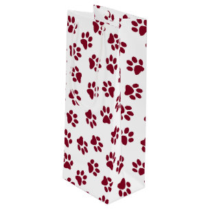 Sac Cadeau Pour Bouteille Motif De Pâtes, Poches De Chien, Pâtes De Bourgogn
