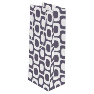 Sac Cadeau Pour Bouteille Motif de trottoir d'Ipanema, Motif de plage, Brési