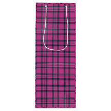 Mulberry Plaid Wine Gift Bag
