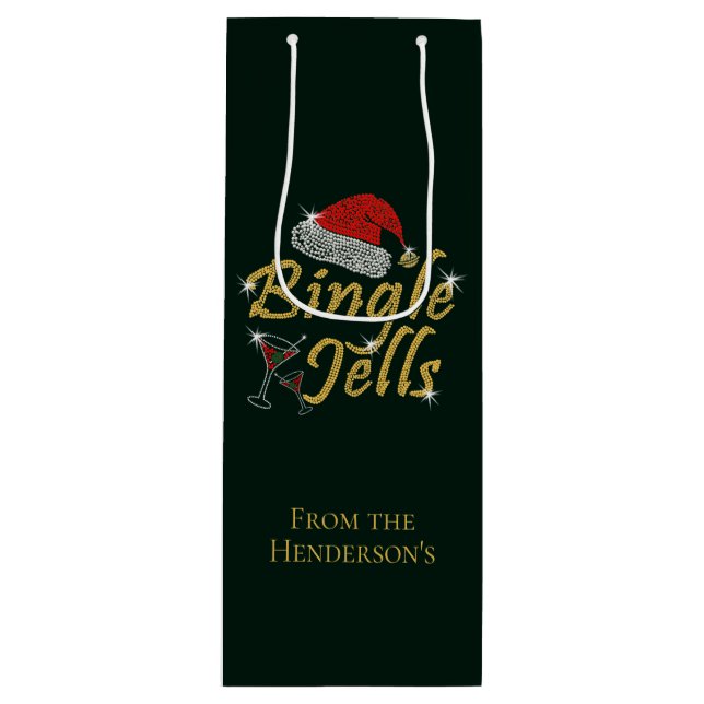 Sac Cadeau Pour Bouteille Noël de Bingle Jells Tipsy (Devant)