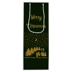 Sac Cadeau Pour Bouteille Noël religieux, Naissance de Jésus