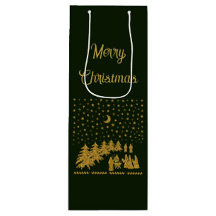 Sac Cadeau Pour Bouteille Noël religieux, Naissance de Jésus