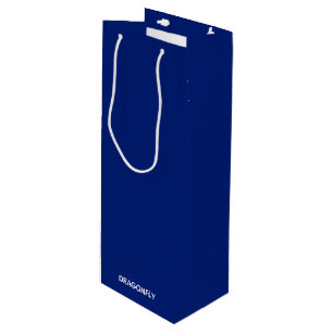 Sac Cadeau Pour Bouteille Nom de la couleur bleue de la libellule